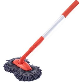 Resim Geeksen Uzun Şönil Mikrofiber Yıkama Paspası Uzatma Çubuğu İle Döndürülebilir Çift Başlı Araba Yıkama Fırças 