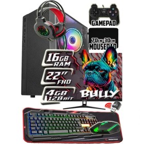 Resim Warbox Bully 16GB Ram X5650 Işlemci 256GB SSD R7 240-4GB E.kartı 22" Monitör Gaming Takım Bilgisayar 