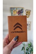 Resim EFE DERİ Citroen Deri Dikişli Ruhsat Kılıfı Kabı Oto Araç Ruhsatlık Ruhsat Koruyucu 