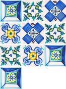 Resim Shineyee 20x20cm Pvc Zemin Stickerları, 10 Adet, Kolay Uygulama, Kalıcı Yok, Ev Dekoru, Geleneksel Desenler, Renkli Odalar, Kiralık Evler İçin 