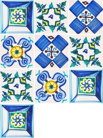 Resim Shineyee 20x20cm Pvc Zemin Stickerları, 10 Adet, Kolay Uygulama, Kalıcı Yok, Ev Dekoru, Geleneksel Desenler, Renkli Odalar, Kiralık Evler İçin 