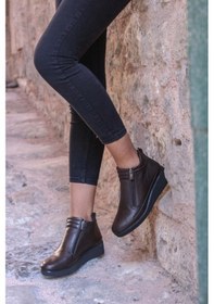 Resim Fast Step Hakiki Deri Kadın Kalın Taban Bot 863sza356 001 