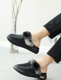 Resim Fast Step Hakiki Deri Kürklü Kadın Ev Terlik 733ZA001 