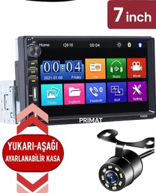 Resim Sunask 7 Inc Uyumlu Dauble Multimedya Teyp Ince Kasa Arkası Kesik Double Teyp 7inch Kamera Tofas Seri 