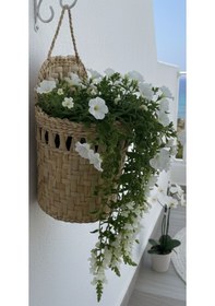 Resim Dekoratif İşlevsel Hasır Gazetelik/çiçeklik 