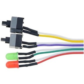 Resim Ancheyn Ana Kart Power Kablosu Led Işıklı Reset Açma Kapama Butonu Kablosu On Off Switch 5064 