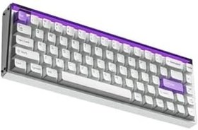 Resim MelGeek MADE68 PRO+ Purple Light%65 TTC Purple Heart KOM Manyetik Sw 8K HE Hotswap RGB İngilizce Klavye 