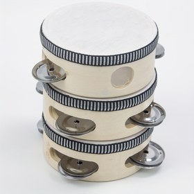 Resim Bebek Tamburin Oyuncakları, 4-Inç Ahşap Tamburin, Erken Çocukluk Eğitim Oyuncakları, Noel, Cadılar Bayramı, Doğum Günü Hediyeleri 