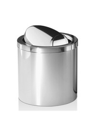 Resim Çöp Kovası, Sallanır Kapak, 7lt, Ø20xh21cm - Parlak Paslanmaz Çelik Parlak Paslanmaz Çelik 
