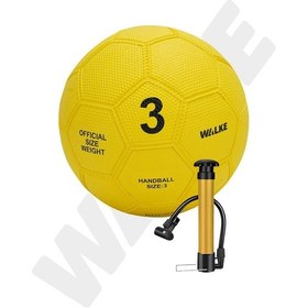 Resim Walke Premium 3 Numara Kauçuk Hentbol Topu Pompa Hediyeli Sarı 