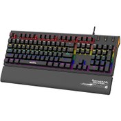 Resim Aydınlatmalı Mavi Anahtarlı Kablolu Mekanik Oyun Klavyesi Usb Bağlantısı Rekabetçi Pc Oyun Klavyeler 
