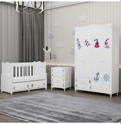 Resim Elegant Yıldız 4 Bebek Odası Takımı - Denizci Beyaz 