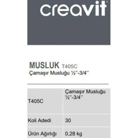 Resim Creavit T405C Çamaşır Musluğu 