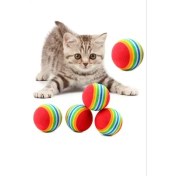 Resim Sünger Kedi Köpek Çiğneme Ve Oyun Topu 4 Adet 