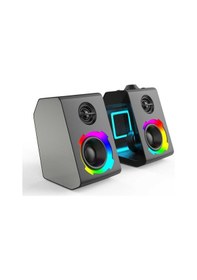 Resim Soaiy SH20 Taşınabilir Kablosuz Bluetooth Gaming Hoparlör RGB Oyuncu Hoparlörü Şeffaf Tasarım - ZORE-219596 