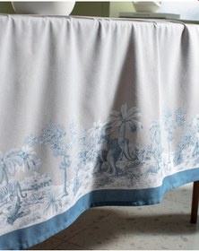 Resim Madame Coco Ravage Masa Örtüsü - Gri/mavi - 150x150 Cm 8684427278093 Gri 