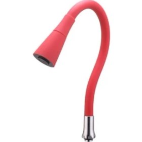 Resim Esnek Silikon Musluk Başlığı - Kıvrılabilir ve Oynar Başlıklı, Musluk Uzatma Aparatı | Mutfak ve Banyo Bataryaları Için Ayarlanabilir Su Yönlendirici 52 cm Kırmızı 
