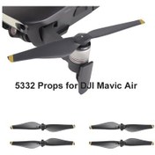 Resim Geekyou Djı Mavic Air İçin 5332 Hızlı Montajlı Kanat Altın Kenar - 2 Çift Paket, Dayanıklı Performans 