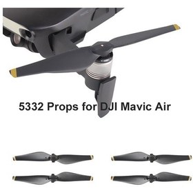 Resim Geekyou Djı Mavic Air İçin 5332 Hızlı Montajlı Kanat Altın Kenar - 2 Çift Paket, Dayanıklı Performans 