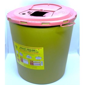 Resim 12 Lt Büyük Kesici ve Delici Tıbbi Enfekte Atık Kutusu, 5 Adet, Sarı Renk 