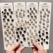 Resim 10 Anti-parlama Kıyafet Tokaları, Metal Dikişsiz Hazır Kullanım Düğmesi Tamiri, Yeniden Kullanılabilir ve Çıkarılabilir, Siyah, Beyaz, Kremsi Beyaz ve Bej Çoklu Stiller, Yaka ve Boyun için Uygun 