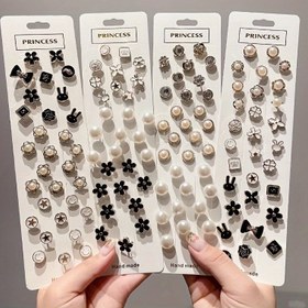 Resim 10 Anti-parlama Kıyafet Tokaları, Metal Dikişsiz Hazır Kullanım Düğmesi Tamiri, Yeniden Kullanılabilir ve Çıkarılabilir, Siyah, Beyaz, Kremsi Beyaz ve Bej Çoklu Stiller, Yaka ve Boyun için Uygun 