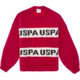 Resim U.S. Polo Assn. Kız Çocuk Fuşya Bisiklet Yaka Kazak 50291645-VR023 