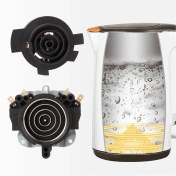 Resim Hangfox Elektrik Çay Makinesi Termostat Anahtarı Ve Taban Seti - Koper Kontaktlı, Ateş Dayanıklı Malzeme, Sıcaklık Kontrolü İçin Tam Değiştirme Parçası 