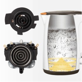 Resim Hangfox Elektrik Çay Makinesi Termostat Anahtarı Ve Taban Seti - Koper Kontaktlı, Ateş Dayanıklı Malzeme, Sıcaklık Kontrolü İçin Tam Değiştirme Parçası 
