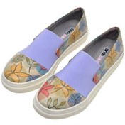 Resim Dogo Kadın Vegan Deri Mor Slip On Sneakers - Old Tasarım 