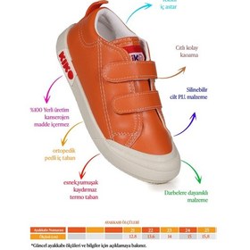Resim Kiko Kids Suba Cırtlı Termo Taban Erkek Bebek Günlük Spor Ayakkabı Turuncu Turuncu 