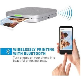 Resim Hp Sprocket Fotoğraf Yazıcısı Anında 3x4-fotoğrafları Apple Uyumlu iOS Ve Android Çok Renkli 