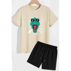 Resim Trendypassion Dinazor Baskılı Şort T-Shirt Eşofman Takımı 