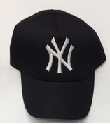 Resim ÖZBEBİŞİM Spor Şapka Siyah Üzerine Beyaz Işlemeli Ny Yazılı New York 