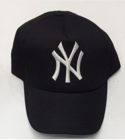 Resim ÖZBEBİŞİM Spor Şapka Siyah Üzerine Beyaz Işlemeli Ny Yazılı New York 