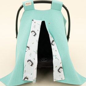 Resim Puset Örtüsü - Çift Taraflı - Nil Yeşili Petek - Kirpi 