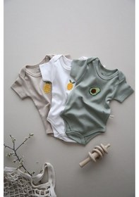 Resim Oh La La Koala 3lü Nakışlı Çıtçıtlı Kısa Kollu Body Zıbın Model 3 Beyaz 