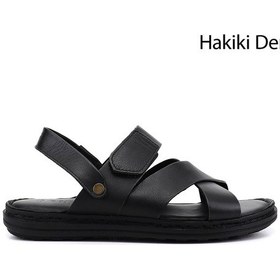 Resim Gönderi(R) Gönderi R Erkek Siyah Hakiki Deri Comfort Sandalet Dyma73142823 