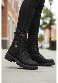 Resim Aspor Siyah Nubuk İçi Polarlı Fermuarlı Kadın Topuklu Bot Çok Renkli 