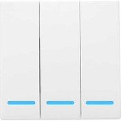 Resim Fortunelane 433mhz 3 Kanal Akıllı Ev Kumanda Paneli - Dairesel/merdiven Aydınlatması İki Yönlü Kontrol, Kol Saati Pil Ve Çift Ta 