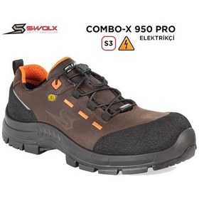Resim Swolx İş Ayakkabısı - Combo-x Pro 950 S3 Elektrikçi - 41 Kahverengi 