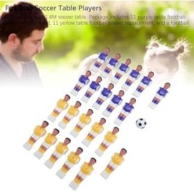 Resim Alomejor Foosball Erkek Yedek Masa Futbolcular Set Foosball Oyuncusu Yedek 22 parçalı Reçine Erkekler 1.4 inç Futbol Top 