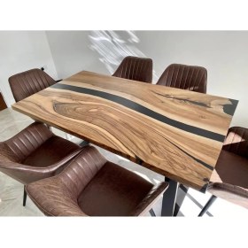 Resim Abronya Epoksi Ceviz Masa Epoksi Yemek Masası Epoxy Masa 1 Adet 