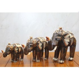 Resim River World Fil Seti 3'lü Ahşap 