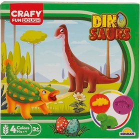 Resim 4734 Crafy 14 Lü Oyun Hamuru Kalıp Seti Dinozorlar Çok Renkli 