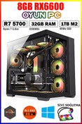 Resim DMC N319 (PUBG,GTA 5) Ryzen 7 5700 32GB RAM,1TB M.2,8GB RX6600 Sıvı Soğutmalı Oyuncu Masaüstü Bilgisayar 