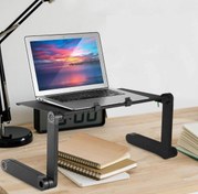 Resim Coverzone Laptop Stand Katlanır Ayarlanabilir Hem Masa Hem Bilgisayar Kanepe Masası Tablet Notebook Kitap Dizüstü Bilgisayar Ve Kitap için 360 Derece Döner 