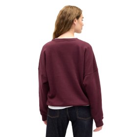 Resim GAP Oversized Grafik Kadın Bordo Günlük Stil Eşofman Üstü 800457001 