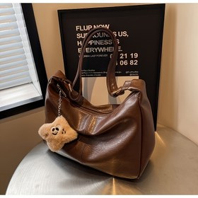 Resim 1 adet Çekici yumuşaklık - yatay çizgili ve fermuarlı minimalist kapasite, 1-4 adet çanta 