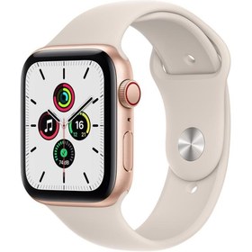 Resim Apple Watch Se 44mm GPS+Cellular Altın Alüminyum Kasa ve Yıldız Işığı Spor Kordon(Apple Türkiye Garantili) 